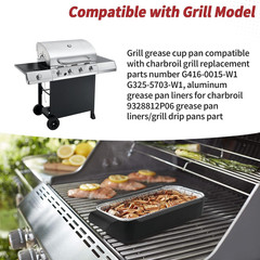 Grill Grease Pan Replacement for Charbroil G416-0015-W1 9328812P06 Drip Tray Cup