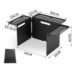 Windshield Panel for Camping Stoves with Nighttime Cooking Compatibility