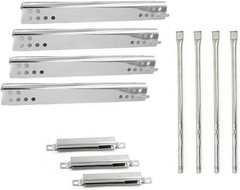 Grill Burner Replacement Kit 4 Burner 16 Inch Heat Plate 14 3/4 Tube Crossover