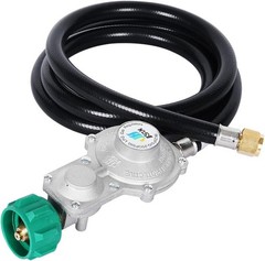 5FT Dual Stage Propane Regulator with Hose – Safe & Durable