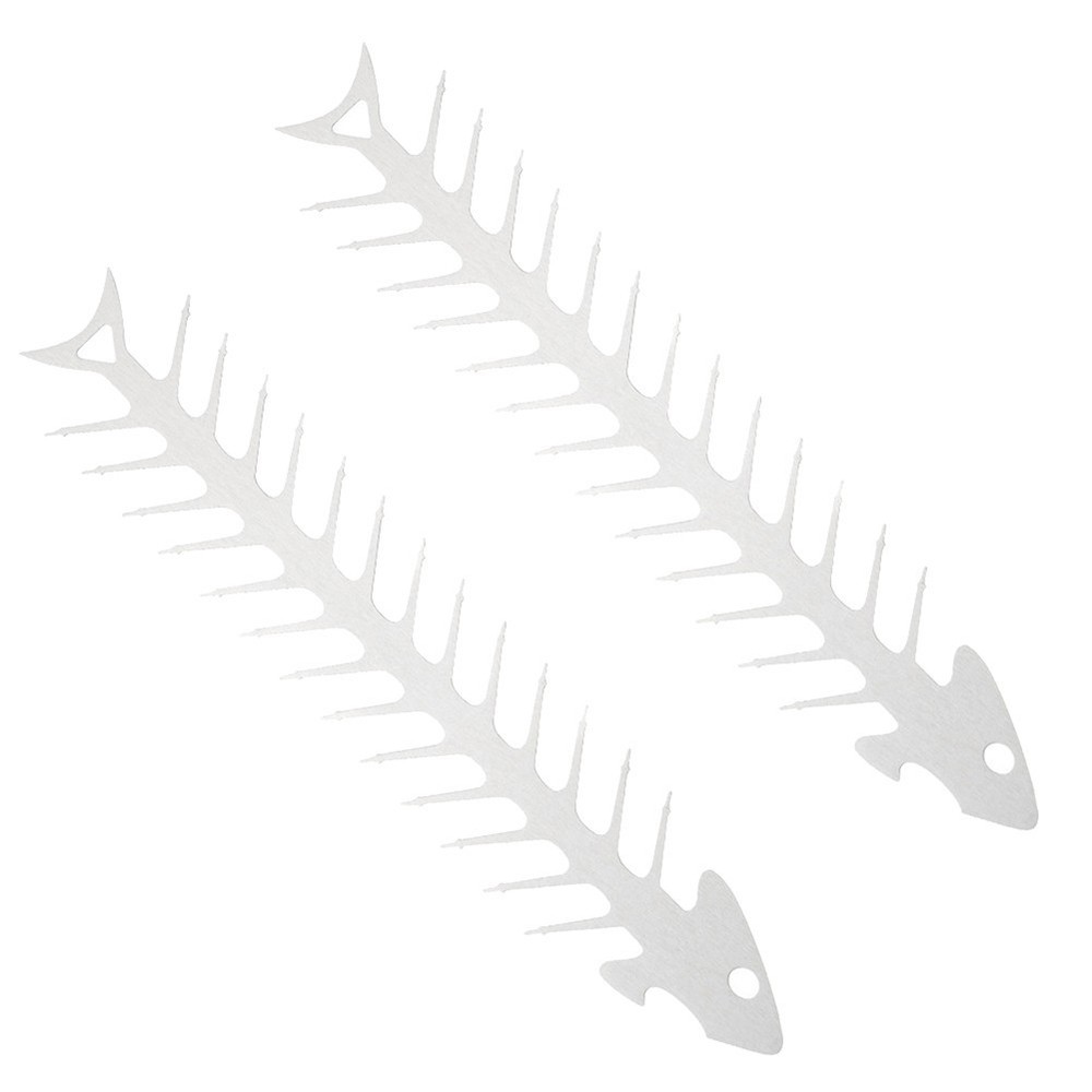 Stainless Steel Fishbone BBQ Skewers Perfect for Grilling Meat and Veggies