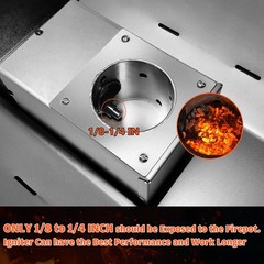 304 Stainless Steel Fire Burn Pot & Hot Rod Ignitor Kit – Replacement Parts f…