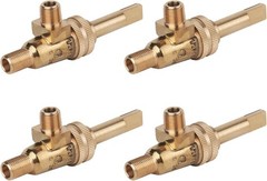 4 Pack Gas Burner Valve 1/8 MPT x 3/8-27 Horizontal Split for Jade Range