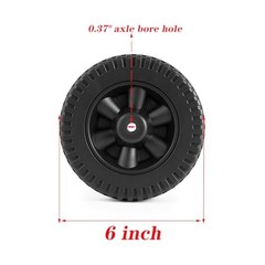 6 Inch G206-0025-W1 Wheels Replacement Parts for Charbroil Grill Wheels