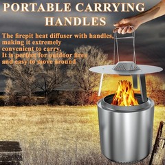 FirePit Heat Deflector for Solo Stove Bonfire 19.5″, Portable Heat Diffuser w…