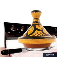 Stovetop Heat Diffuser Tin Silver Wooden Handle Electric Gas