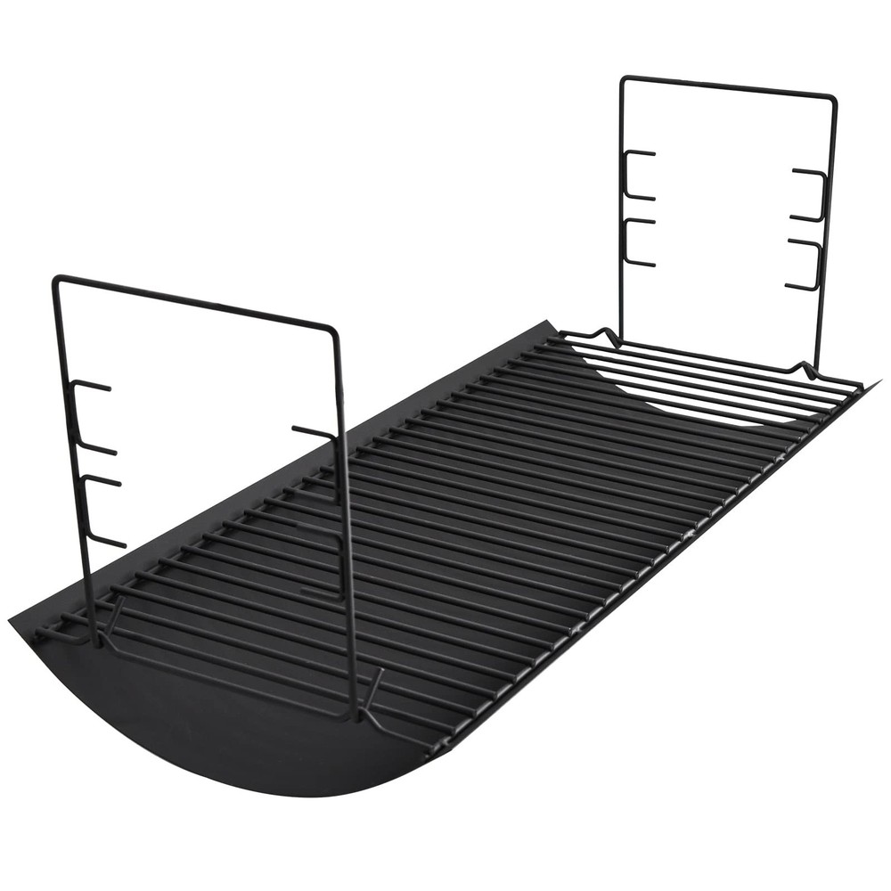 27″ Ash Pan Drip Pan for Charcoal Grill, Fire Grate Hanger, Fits Multiple Models