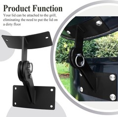 Stainless Lid Hinge Kit Compatible with Weber Smokey Mountain Grill 18.5″ & 22.5