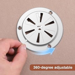 2 Pcs BBQ Smoker Air Vent Set Closable Vent for Adjusting Airflow Stainless Stee