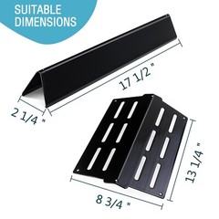 2 Pack Heat Deflector& 5 Pack Flavorizer Bars Grill Replacement Parts for Web…