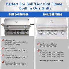 Built in 4 Burner 30 Inch Grill For Bull 4 Burner Flame Tamer Heat Shield