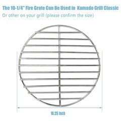 10.25 Inch Stainless Steel Charcoal Fire Grate for Kamado Big Green Grill BBQ