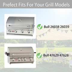 Stainless Steel Heat Plate Shield Gas Replacement for Bull BBQ Grills, Fit for A