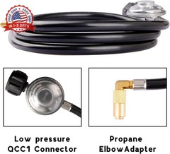 Propane Regulator Hose 5-40lb Tank Elbow Adapter for Blackstone Griddle