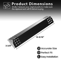 Utheer 14-9/16 Heat Plates 5 Pcs Porcelain Steel Flame Tamer