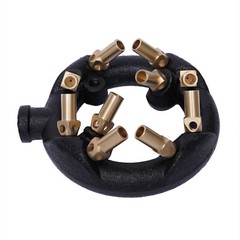 Natural Gas 10 Tips Jet Burner Round Cast Iron Brass 80000 BTU/Hour Height 65 mm