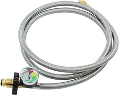 6FT Upgraded Braided Universal POL 1/4 Inch NPT & Inverted Male Flare Propane Ta