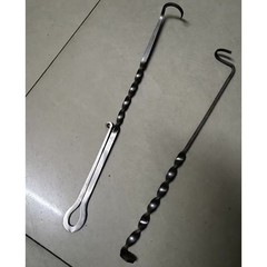 BBQ Meat Hook Flipper Long Handle for Safe and Convenient Use on Grill