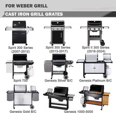 7638 Spirit Grill Grates for Weber Spirit II E-310 E-330 Genesis Silver B C