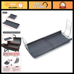 Adjustable Charcoal Pan Replacement for Grill, Ash Tray & Basket Accessories 1 P