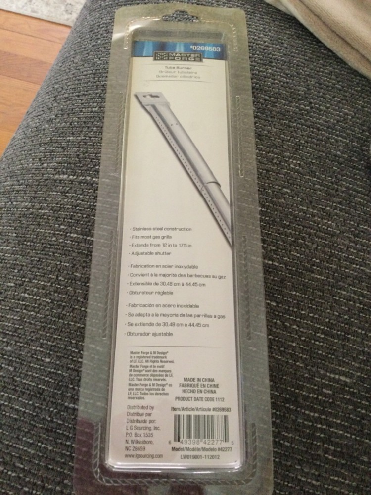 Master Forge 12 – 17.5” Adjustable Stainless Steel Tube Burner Grill Replacement