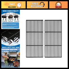 Cast Iron Cooking Grates for Camp Chef & Traeger Pellet Grills – Durable BBQ Gri