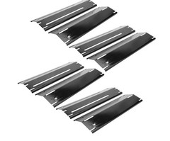 6-Pack Adjustable Gas Grill Burner Covers 11.75″-21″ Porcelain Steel Heat Plates