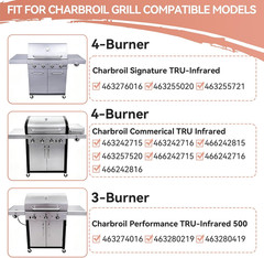 463242715 – 17 Inch Cast Iron Grill Grates for Charbroil TRU Infrared Grill, Coo