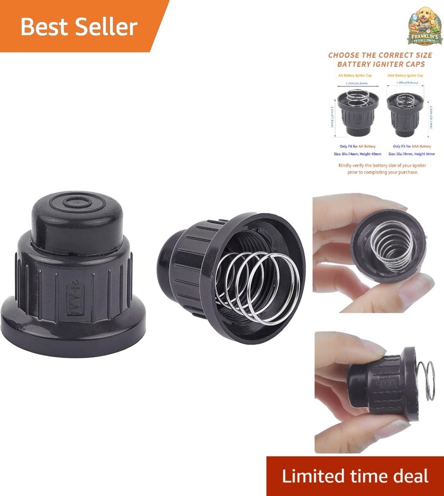 2Pcs AA Battery Push Button Ignitor Caps, Only Compatible with AA Battery Dia…
