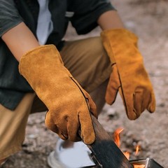 Long Fireproof Gloves for Comprehensive Protection During BBQ Activities