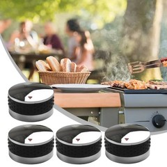 4xGas Grill Control Knobs Replacement Fits BBQ Gas Grills For Oven, Stove Round
