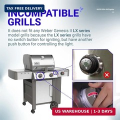 BlueStars [Upgraded] 66220 Igniter Switch for Weber, GS4 Grill Push Button – Fit