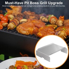 Heat Deflector for Pellet Grill – Upgraded Stainless Steel Flame Tamer Replaceme