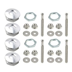 Universally 30mm/1.2″ Push Button Billet Hood Pins Lock Clip Engine Bonnets Lock