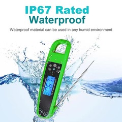 LIKEPAI Instant Read Meat Thermometer for Kitchen Cooking, Ultra Fast Green