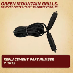 12V Vehicle Power Cord-Gmg Trek and Davy Crockett Grills-23 Ft. Cigarette Lighte