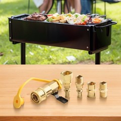 5x RV For Propane Quick Connect Adapter Hex Nipple Coupling Easy Connection