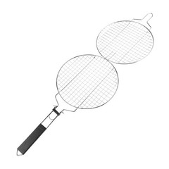Detachable Handle Stainless Steel Round Grill Basket for Outdoor Cooking