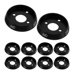 10Pcs Black Plastic Control Knob Base Replacement for Gas Stove Oven and Grill
