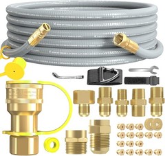12FT 1/2″ ID Natural Gas Hose with Quick Connect Fitting for BBQ, Grill, Pizz…