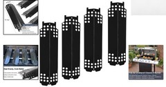 4-Pack CharBroil Compatible Grill Heat Plates | Durable Porcelain Steel Cover