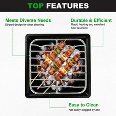 2 Pack Grill Grate Replacement, Steel Grill Grates for BBQ Parts [3.74 Inch]