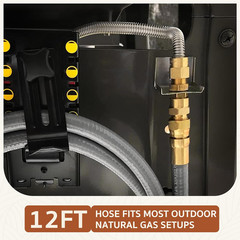 3/8-Inch Natural Gas Hose with Quick Connect Fittings, Propane to Natura