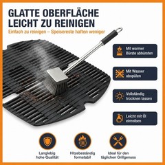 Uniflasy 7646 7584 Cast Iron Grill Grates for Weber Q300/320/3000/3100/3200 | 2-