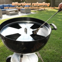 21.5” Stainless Steel Cooking Grate with Rotatable Heat Deflector For 22-Inch We