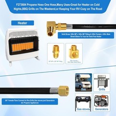 12 Foot Propane Hose 2-Stage Regulator POL Fitting