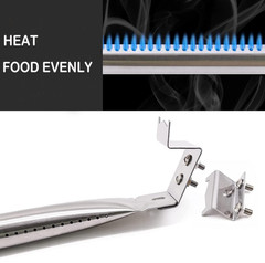Char-Griller Grill Replacement Parts Set: Heat Plate, Burners, Ignitor, Brackets