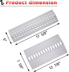 Grill Heat Shield Heat Plates for Bull 16631 16521 G Series 5 Burner Grill