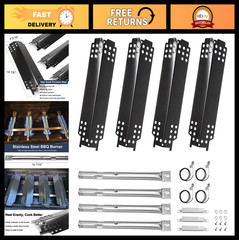 Grill Replacement Parts – Burners, Heat Plate, Carryover Tube & Igniter for Gas