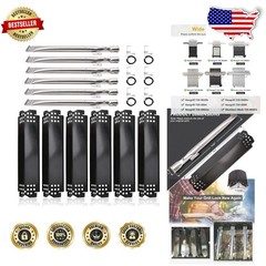 Nexgrill 6 Burner Parts Kit: Durable Stainless Steel Burners & Porcelain Heat…